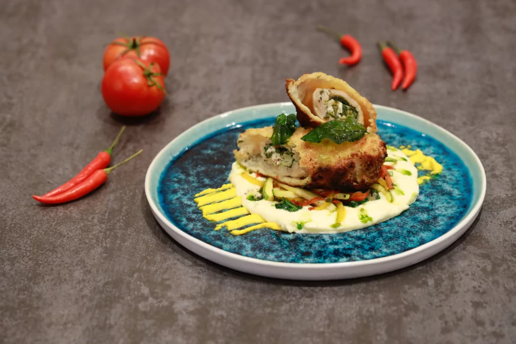 Chicken Kiev on a plate